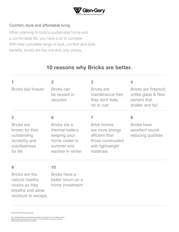 top 10 reasons why brick